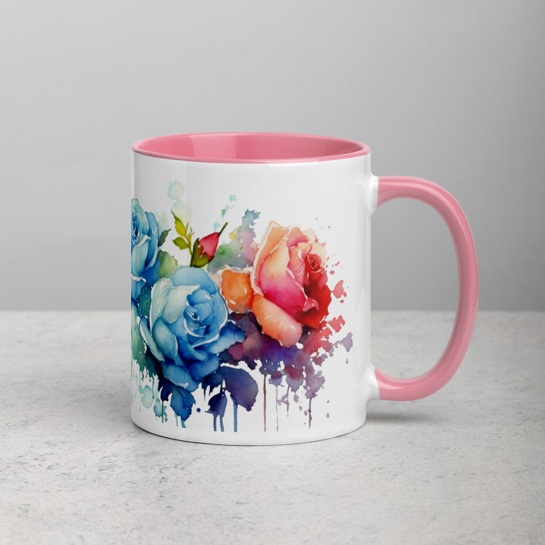 Roses - Mug with Color Inside