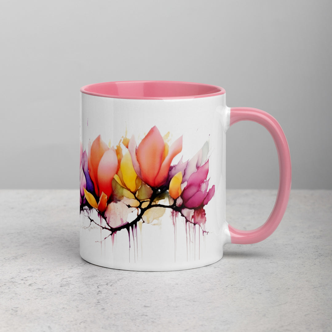 Abstract Flower Petals - Mug with Color Inside