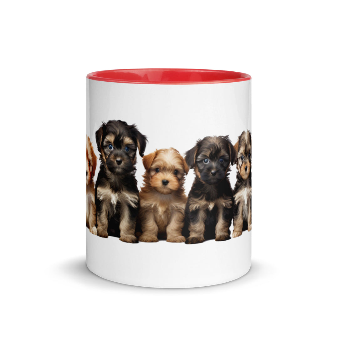 Yorkie Poo Puppies - Mug with Color Inside