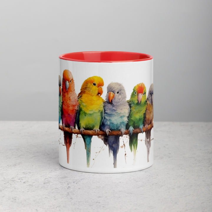 Parakeets - Mug with Color Inside