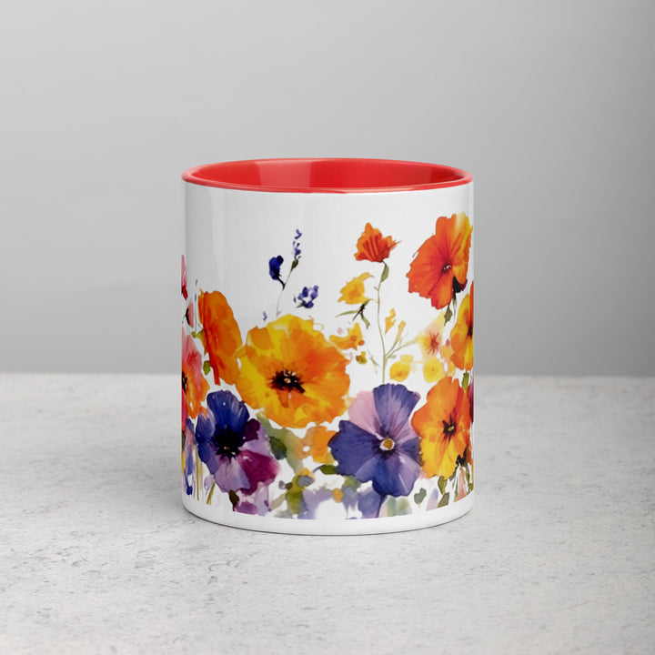 Wild Pansies - Mug with Color Inside