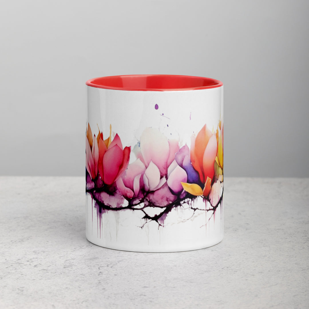 Abstract Flower Petals - Mug with Color Inside