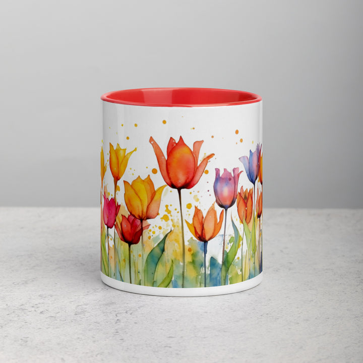 Tulips - Mug with Color Inside