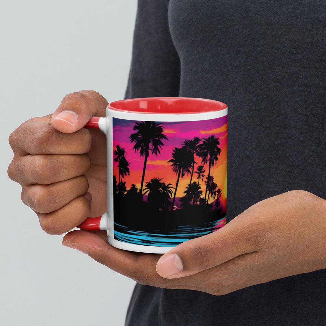 Sunset Beach Cool - Mug with Color Inside