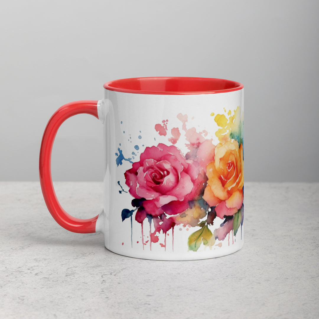 Roses - Mug with Color Inside