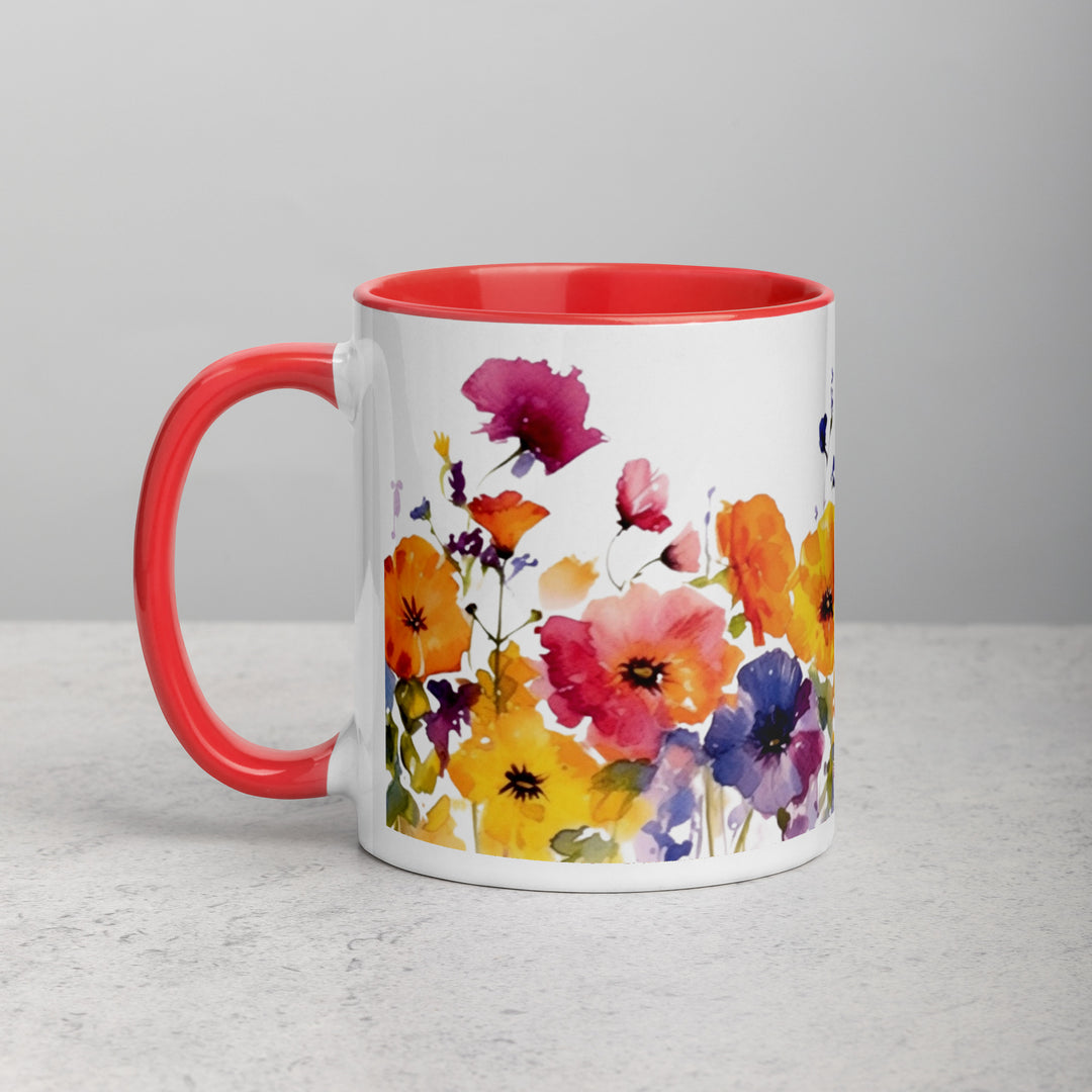 Wild Pansies - Mug with Color Inside