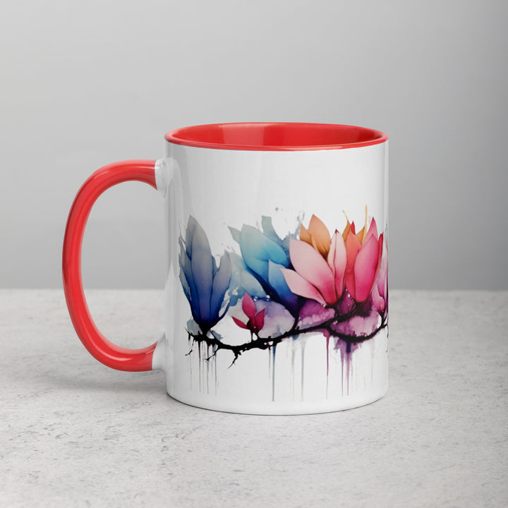 Abstract Flower Petals - Mug with Color Inside