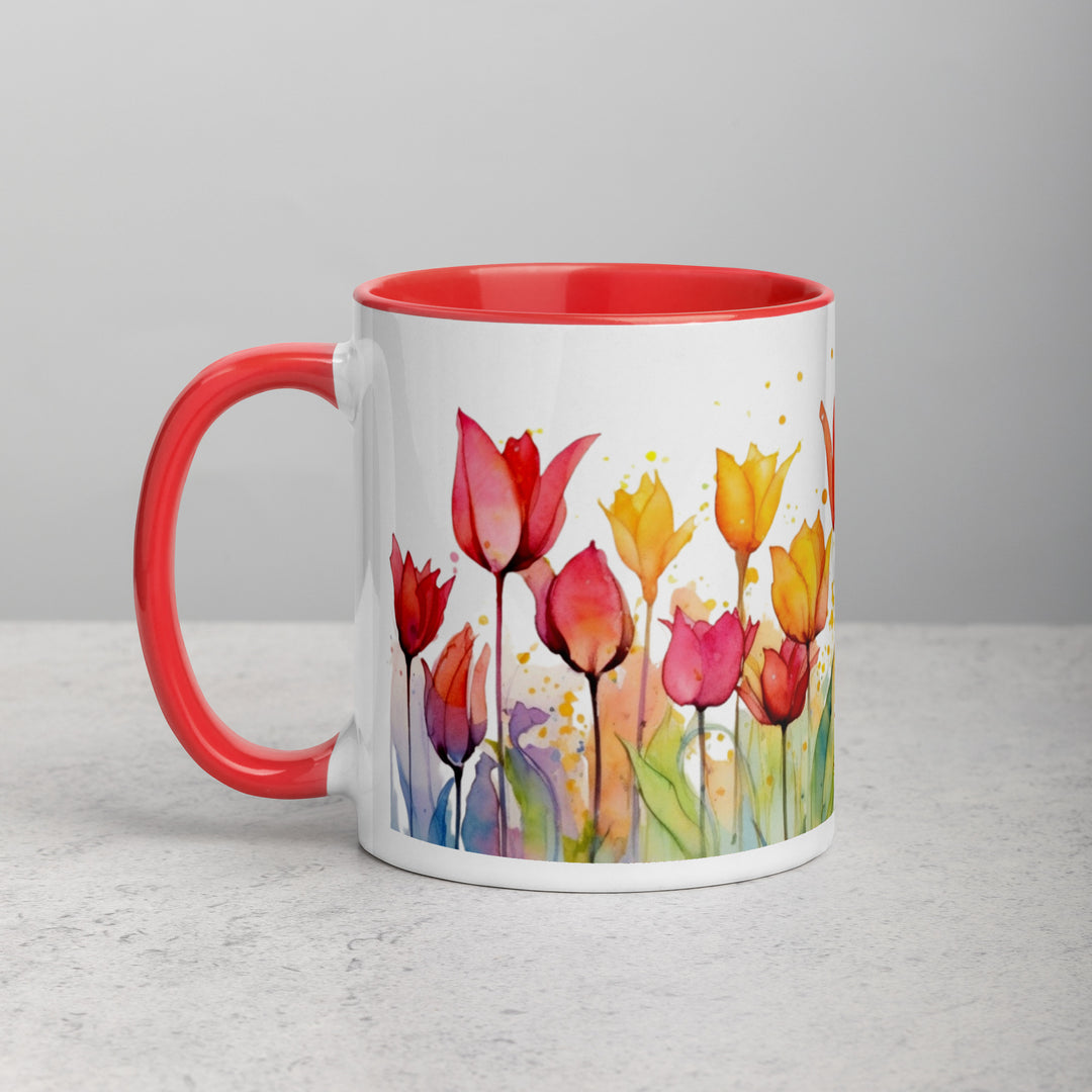 Tulips - Mug with Color Inside