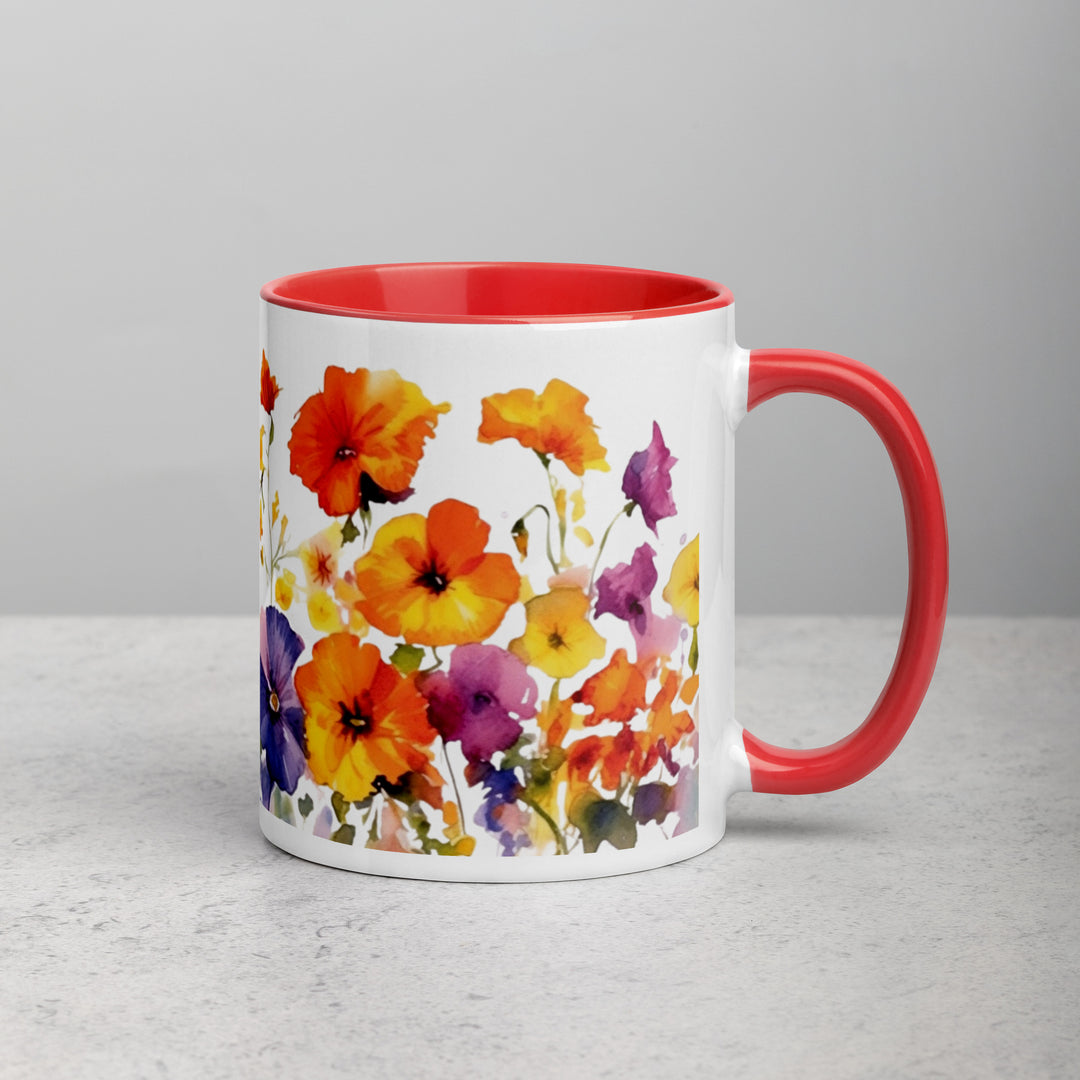 Wild Pansies - Mug with Color Inside