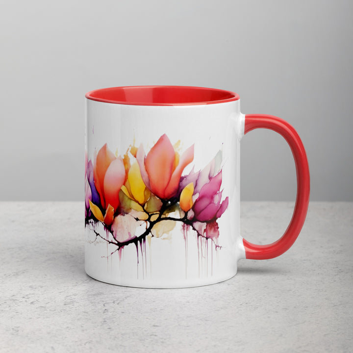 Abstract Flower Petals - Mug with Color Inside