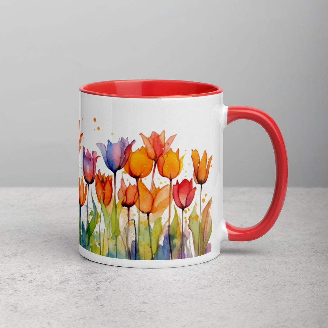 Tulips - Mug with Color Inside