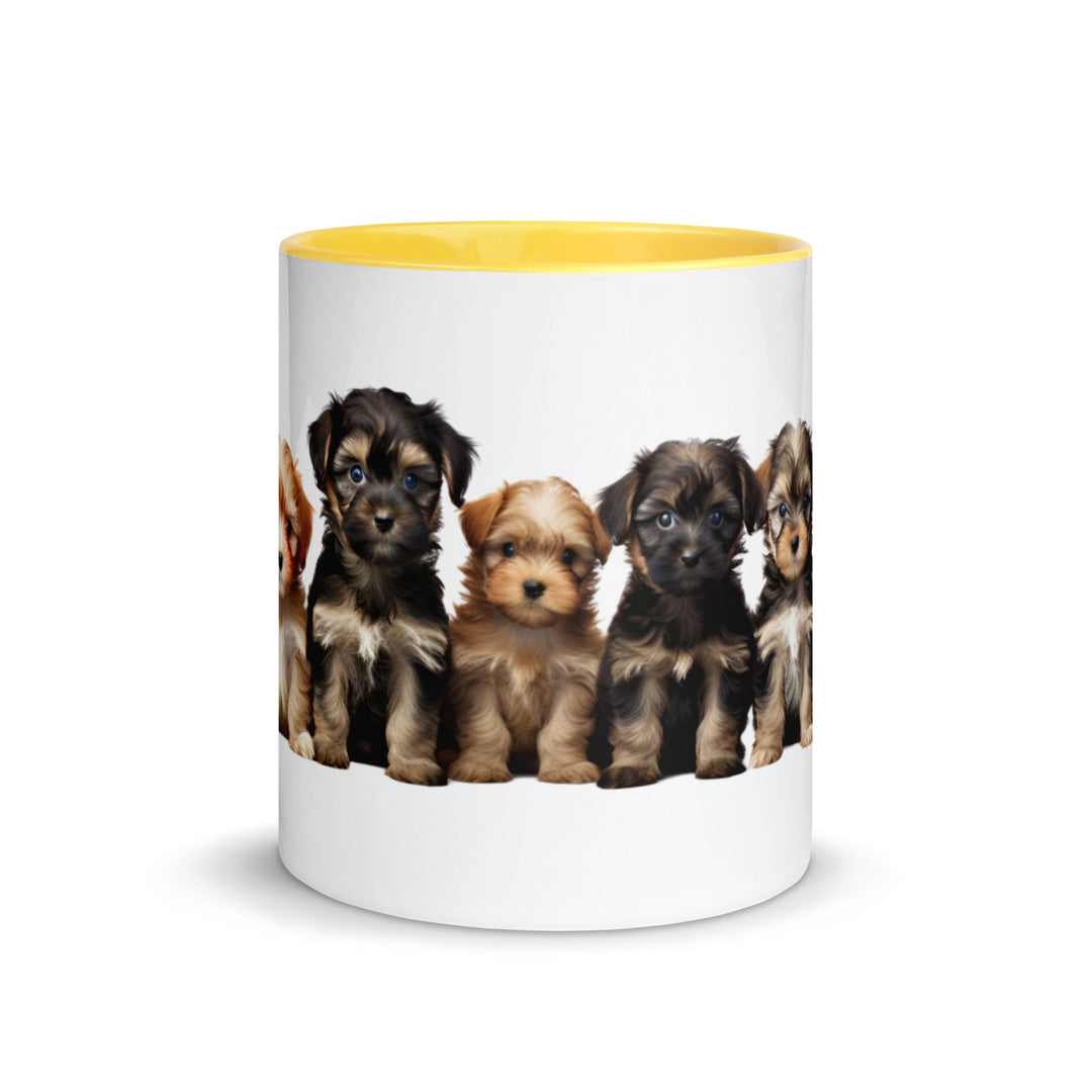 Yorkie Poo Puppies - Mug with Color Inside