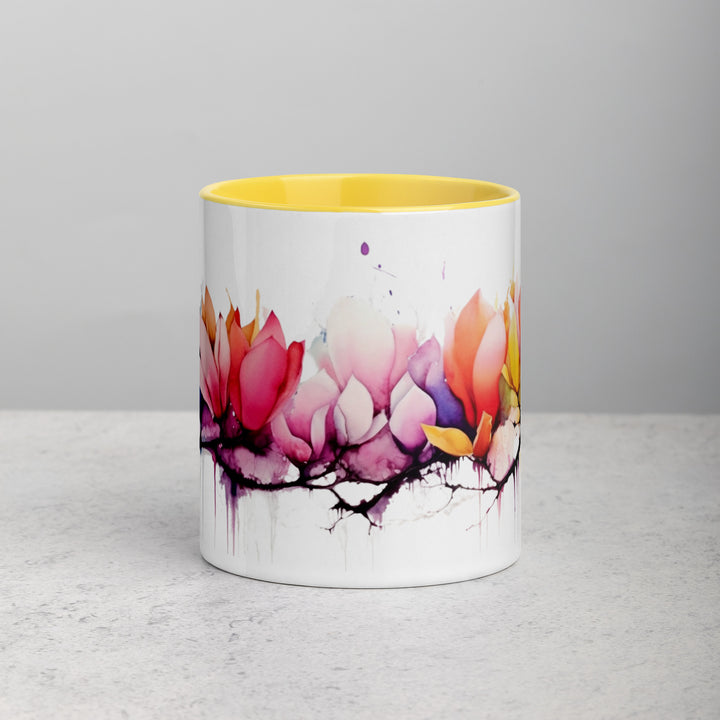 Abstract Flower Petals - Mug with Color Inside