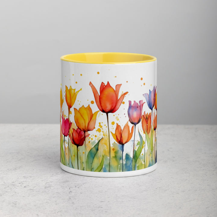 Tulips - Mug with Color Inside