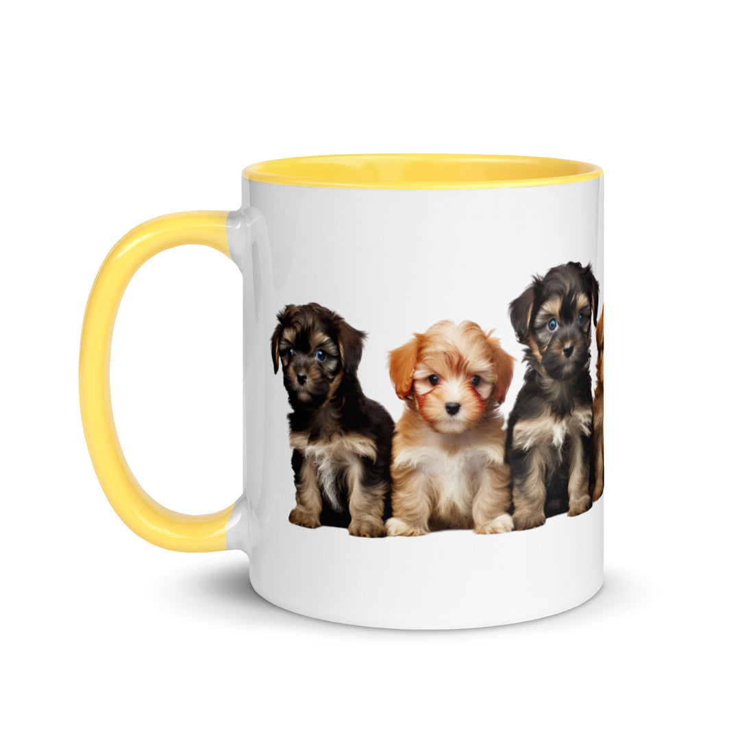 Yorkie Poo Puppies - Mug with Color Inside