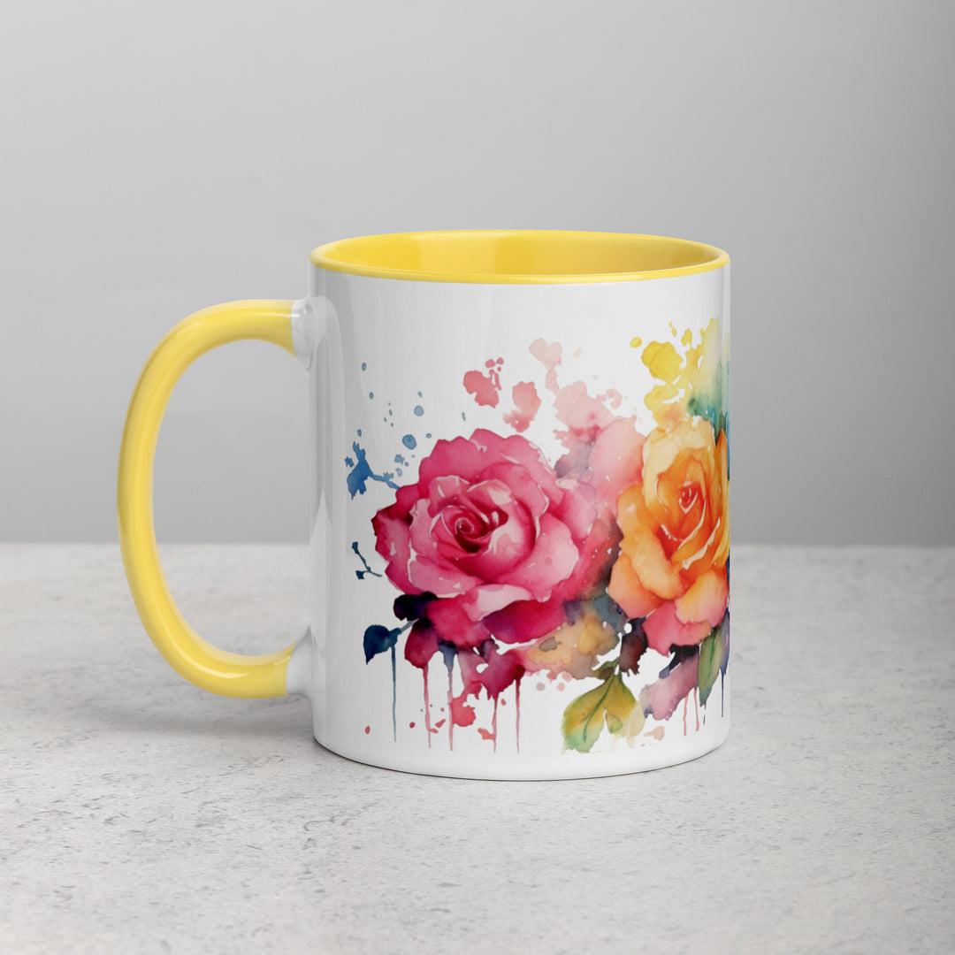 Roses - Mug with Color Inside