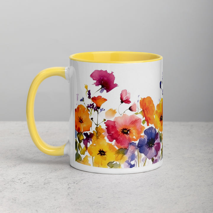 Wild Pansies - Mug with Color Inside