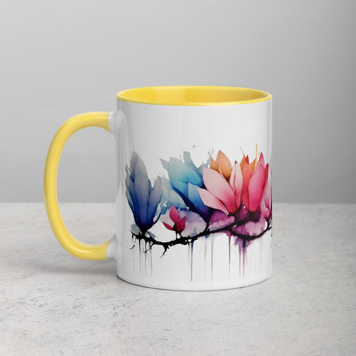 Abstract Flower Petals - Mug with Color Inside