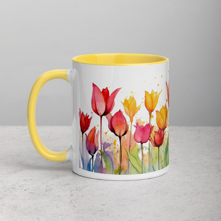 Tulips - Mug with Color Inside