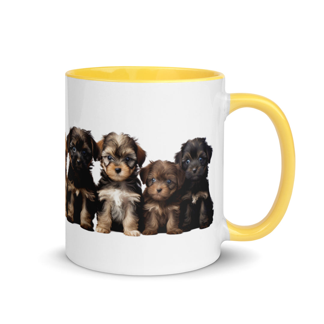 Yorkie Poo Puppies - Mug with Color Inside