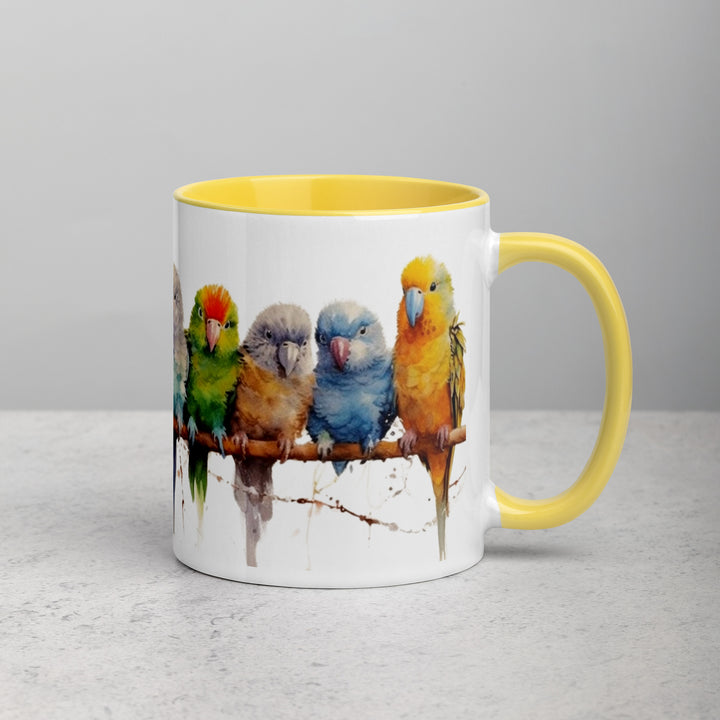 Parakeets - Mug with Color Inside