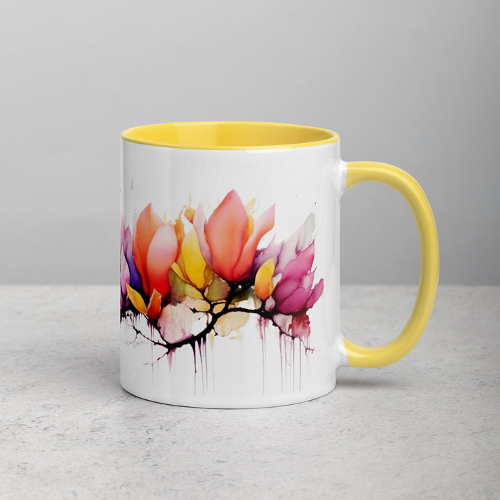 Abstract Flower Petals - Mug with Color Inside