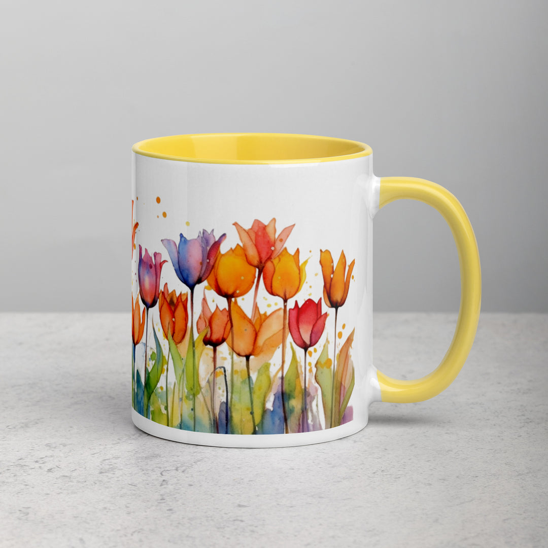 Tulips - Mug with Color Inside