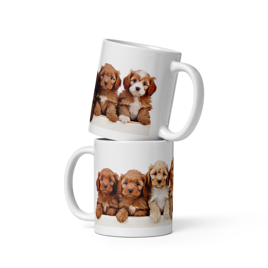 Lab Puppies - White glossy mug