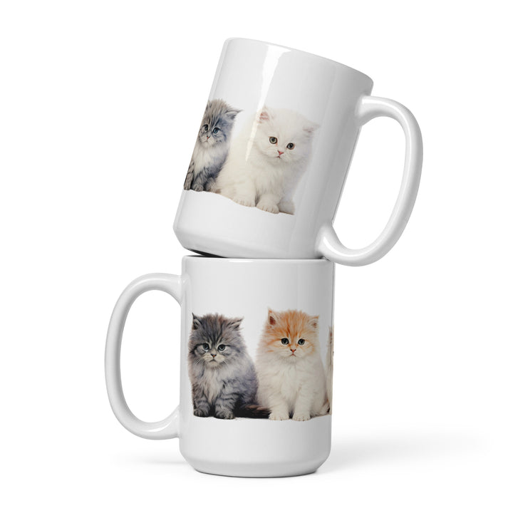 Persian Kittens - White glossy mug