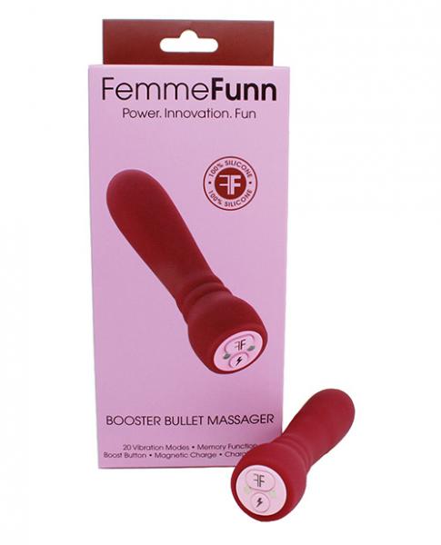 Femmefunn Booster Bullet Vibrator Maroon Brownish Red