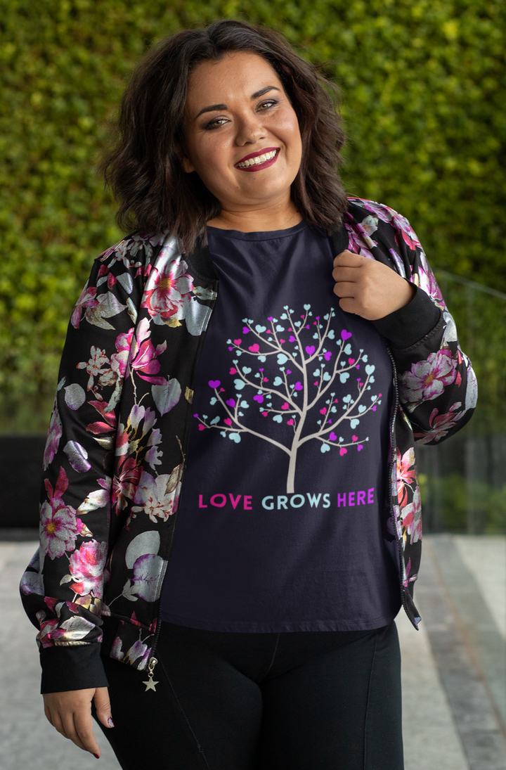 Love Grows Here - Women’s Boyfriend T-shirt